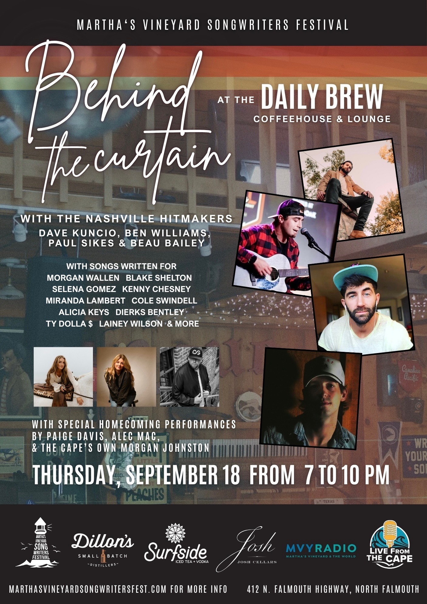 Martha's Vineyard Songwriters Festival: Behind The Curtain