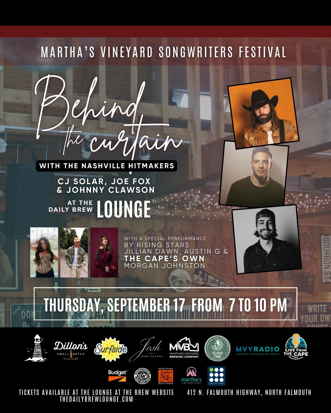 Martha's Vineyard Songwriters Festival: Behind The Curtain