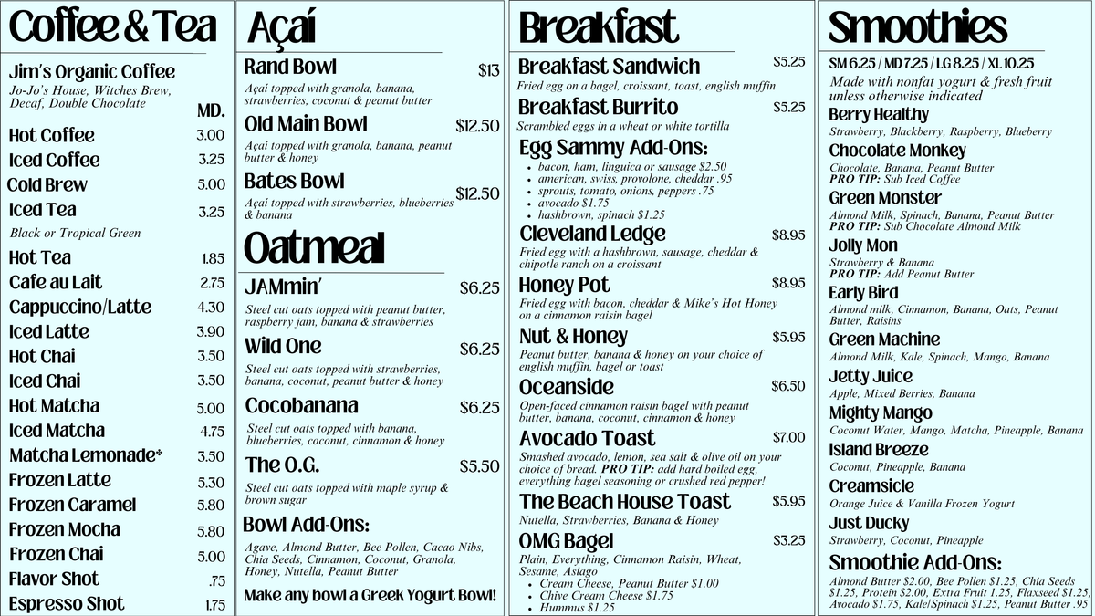 Menus – Daily Brew Coffee House & Lounge