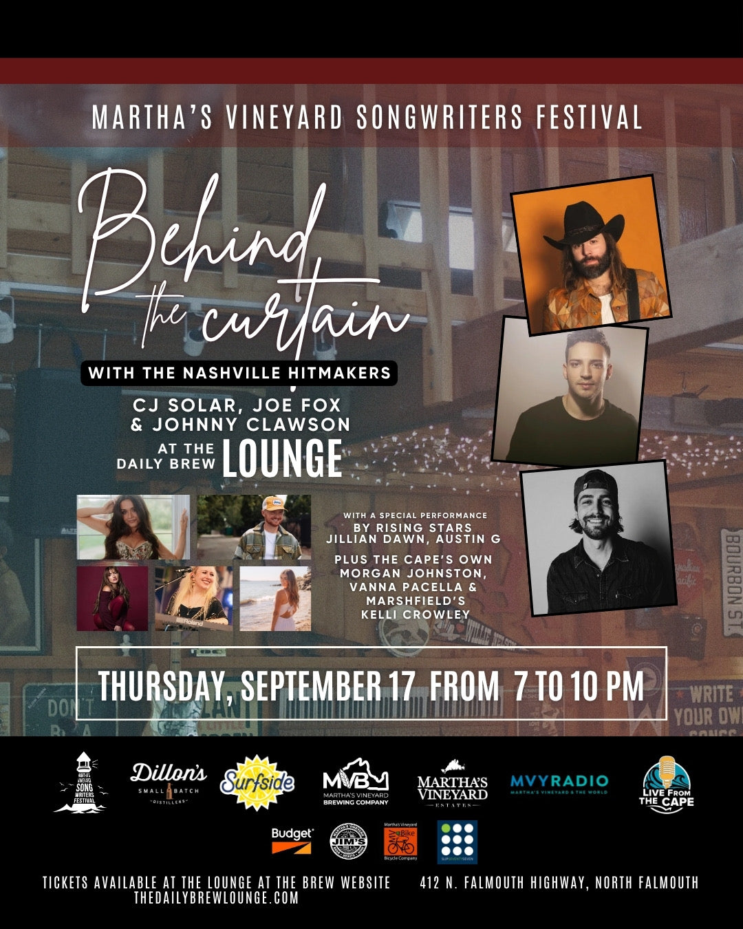 Martha's Vineyard Songwriters Festival: Behind The Curtain