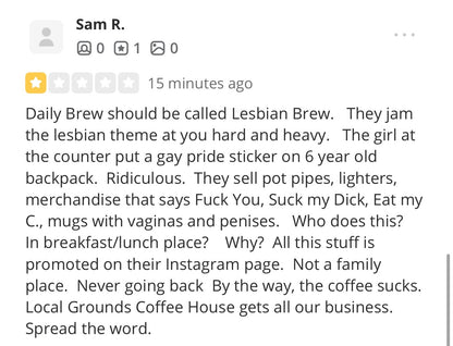 COME FOR THE COFFEE. STAY FOR THE LESBIANS.